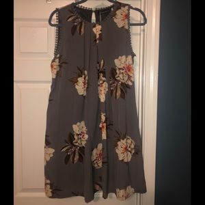 Gray flower dress
